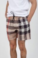 Burberry Geruite Zwembroek Beige