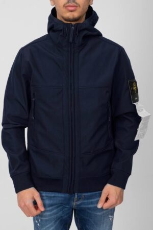 Stone Island Soft Shell Technology Jacket Navy Blue