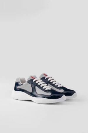 Prada America’s Cup Patent Leather And Technical Fabric Sneakers