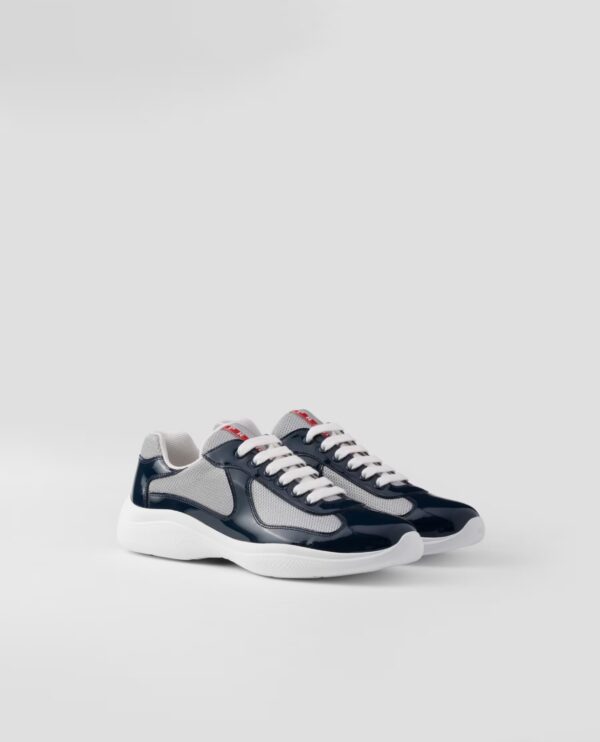 Prada America’s Cup Patent Leather And Technical Fabric Sneakers