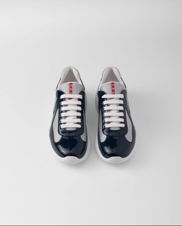 Prada America’s Cup Patent Leather And Technical Fabric Sneakers - Image 3