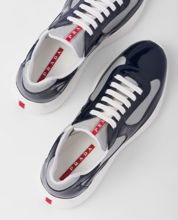Prada America’s Cup Patent Leather And Technical Fabric Sneakers - Image 4