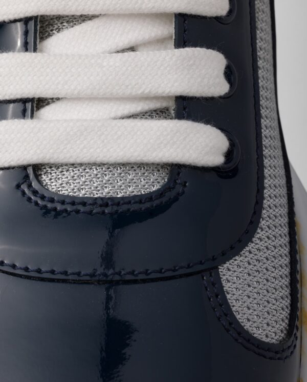 Prada America’s Cup Patent Leather And Technical Fabric Sneakers - Image 5