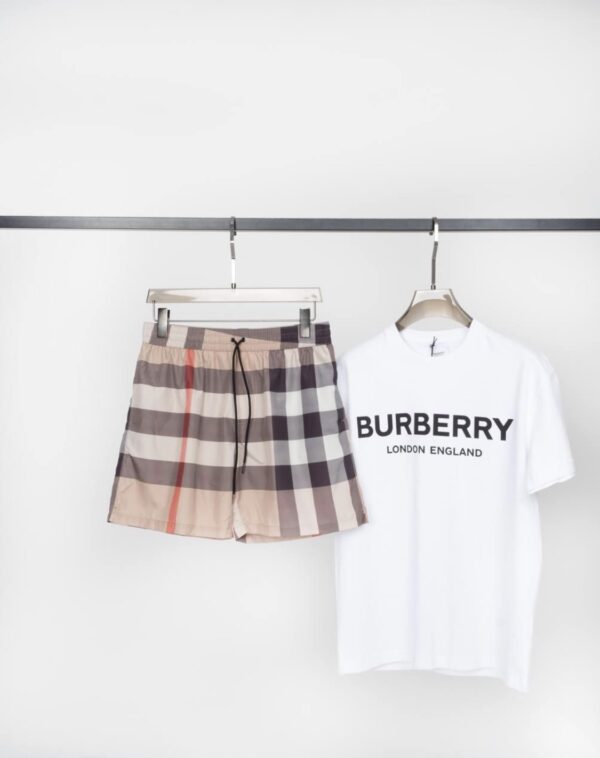 Burberry Geruite Zwembroek Beige - Image 4