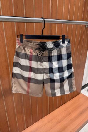 Burberry Geruite Zwembroek Beige