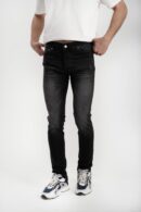 Amiri MX1 Leather Patch Jeans Black (valt klein)