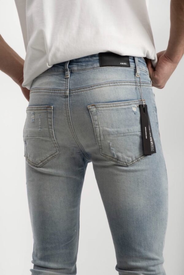 Amiri MX1 Leather Patch Jeans (valt klein) - Image 4