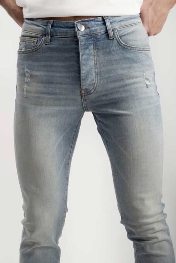 Amiri MX1 Leather Patch Jeans (valt klein) - Image 3