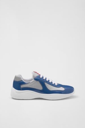 Prada America’s Cup  Leather and technical fabric sneakers Blue