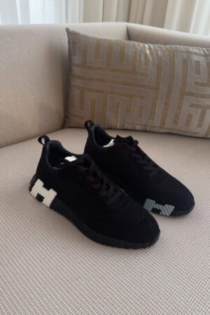 Hermes Bouncing Sneaker Black White H