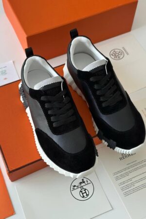 Hermes Bouncing Sneaker Black White