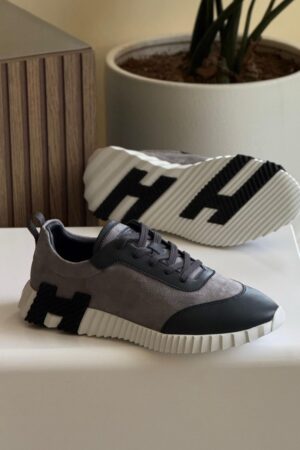 Hermes Bouncing Sneaker Grey Suede/Leather