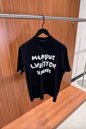 Louis Vuitton Embroidered Signature T-shirt Black