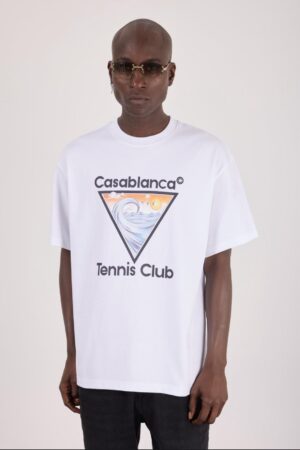 Casablanca Tennis Club Icon Crewneck T-shirt White