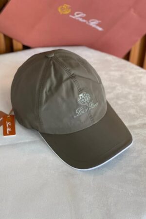 Loro Piana Logo Embroidered Baseball Cap Green