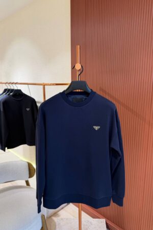 Prada Re-Nylon Sweater Navy Blue