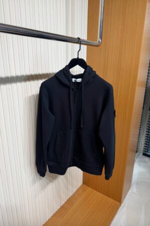 Stone Island Black zip-up hoodie